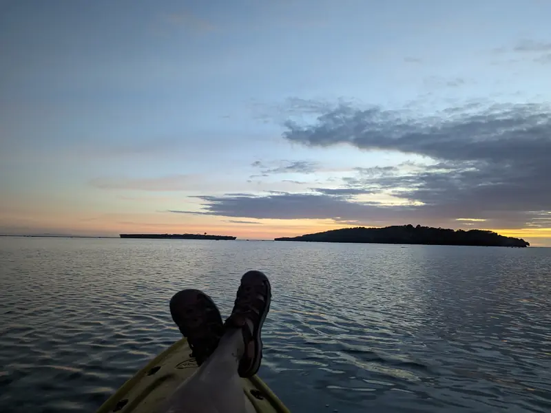 Out on the lagoon at sunset